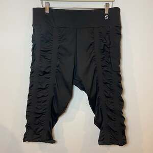 Skinnify Resistance Capri Leggings Workout Black XXXL